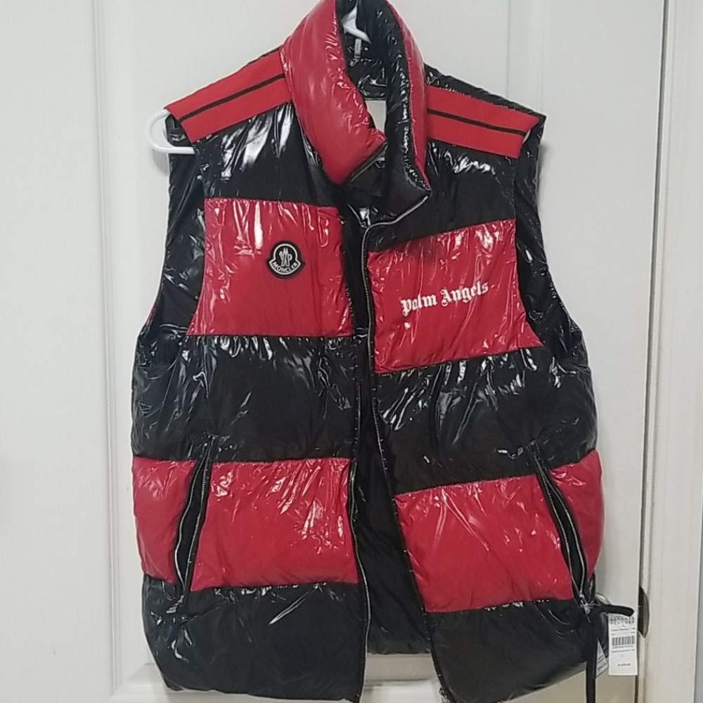Barney's New York Moncler red and black vest